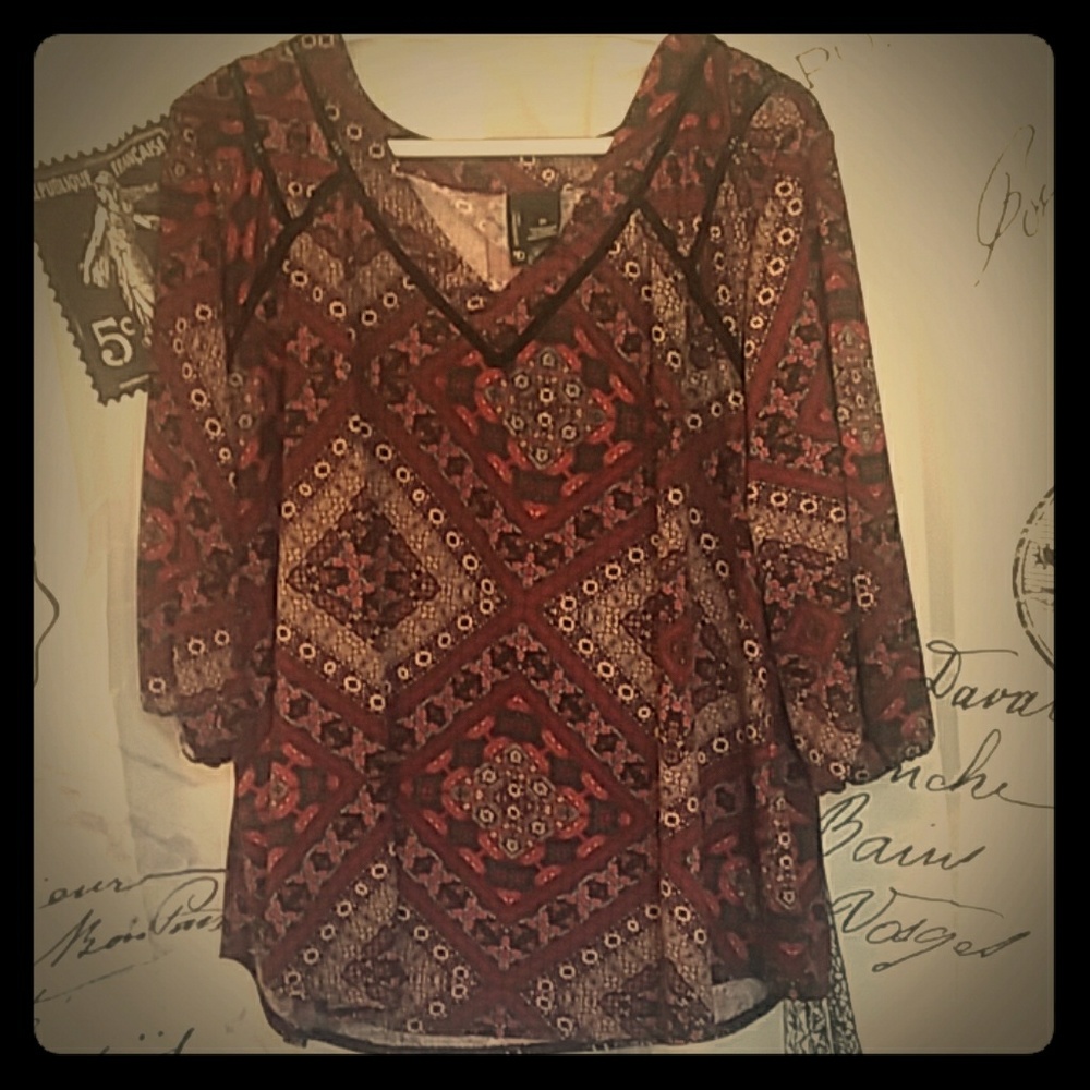 3/4 sleeve tunic top